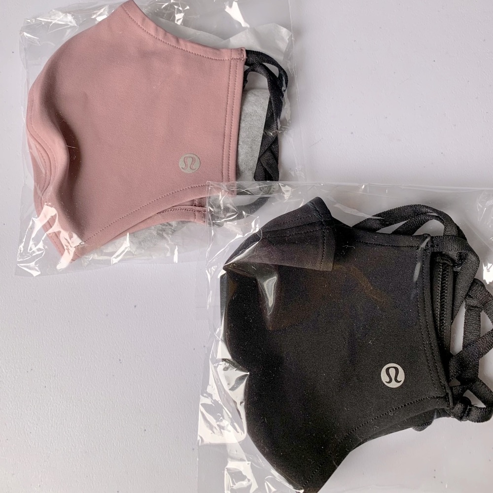 Lululemon face masks - Black&Pink 2pk💖🖤